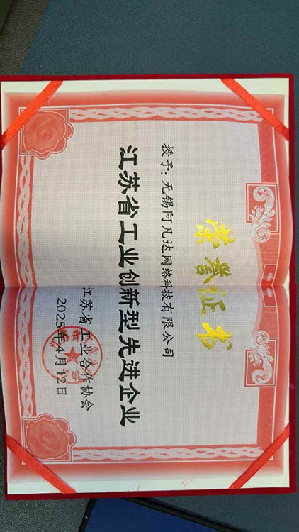 祝賀阿凡達(dá)網(wǎng)絡(luò)被江蘇省工業(yè)合作協(xié)會授予創(chuàng)新型先進(jìn)企業(yè)